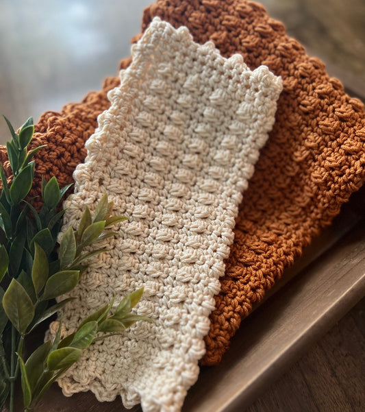 Autumn Berry Dish Cloth & Hand Towel Crochet Pattern