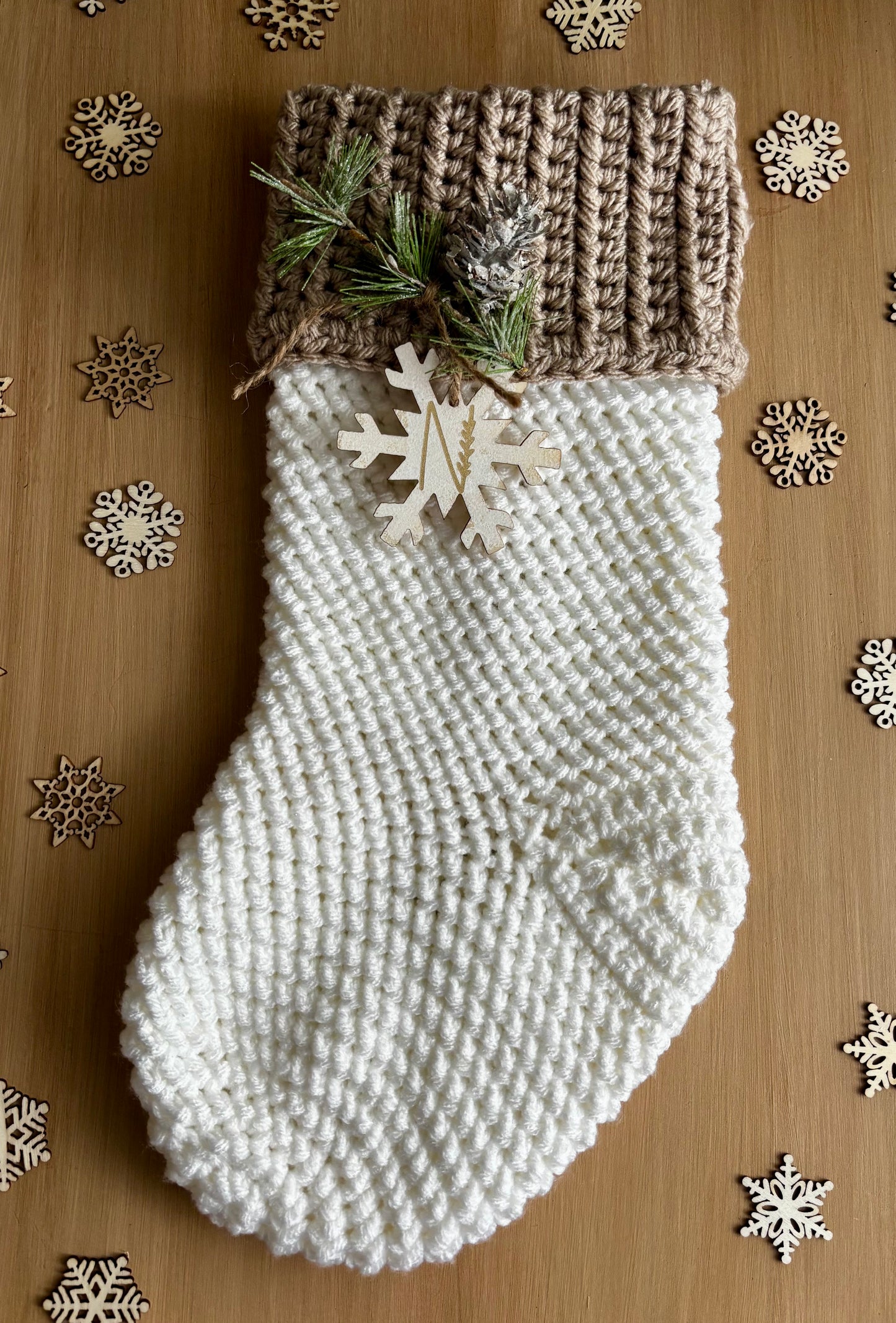 Farmhouse Christmas Stocking Crochet Pattern
