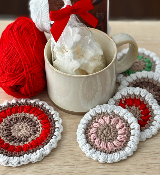 Gingerbread Cookie Coaster Crochet Pattern