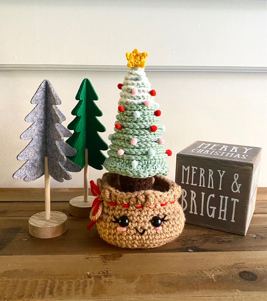 Burlap Sack Christmas Tree Crochet Pattern