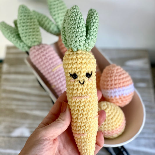 Rustic Carrots & Eggs Crochet Pattern