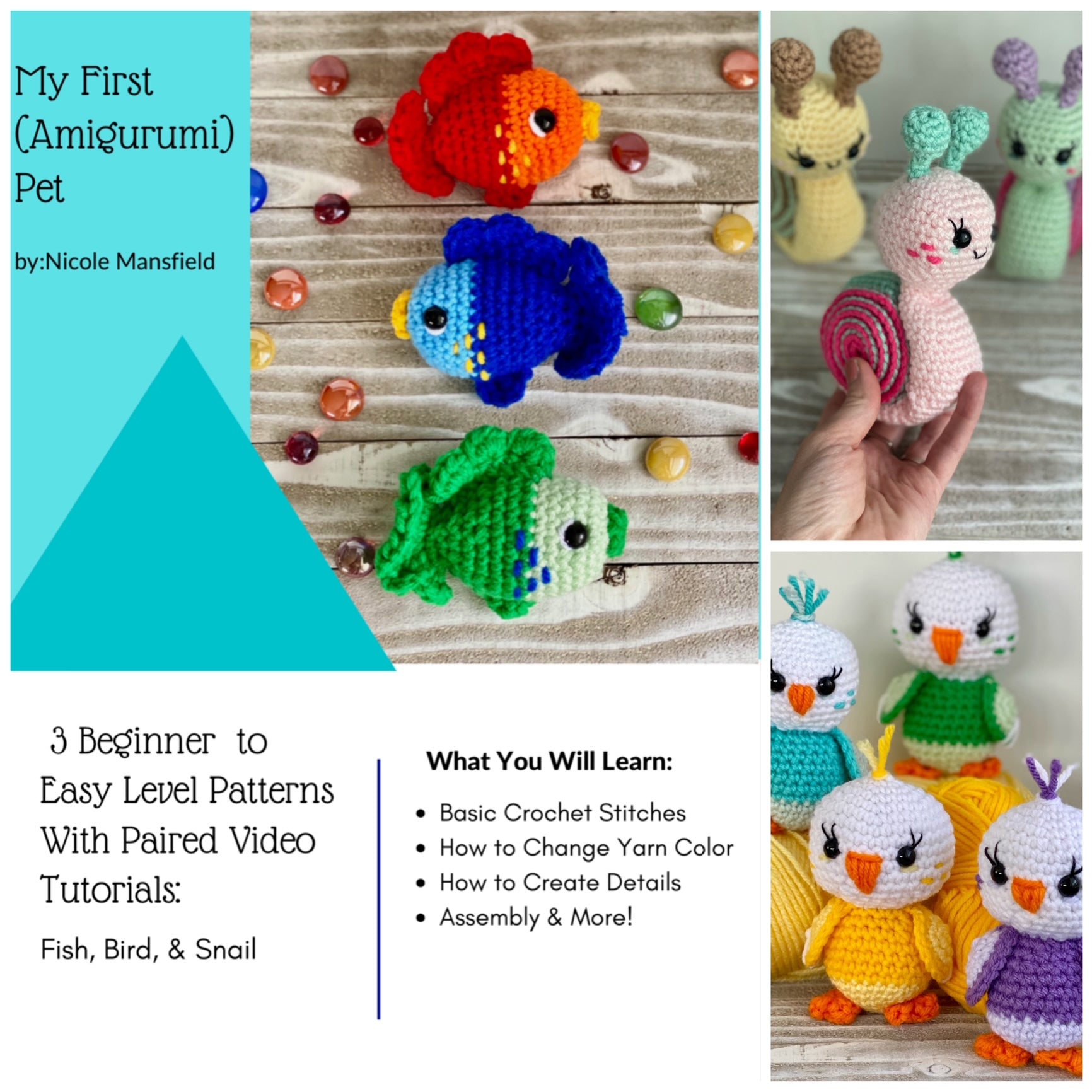 eBook - My First (Amigurumi) Pet Crochet Patterns & Video