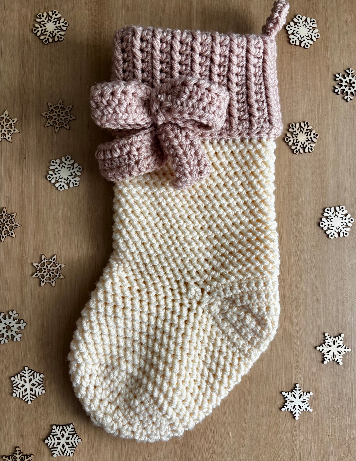 Farmhouse Christmas Stocking Crochet Pattern