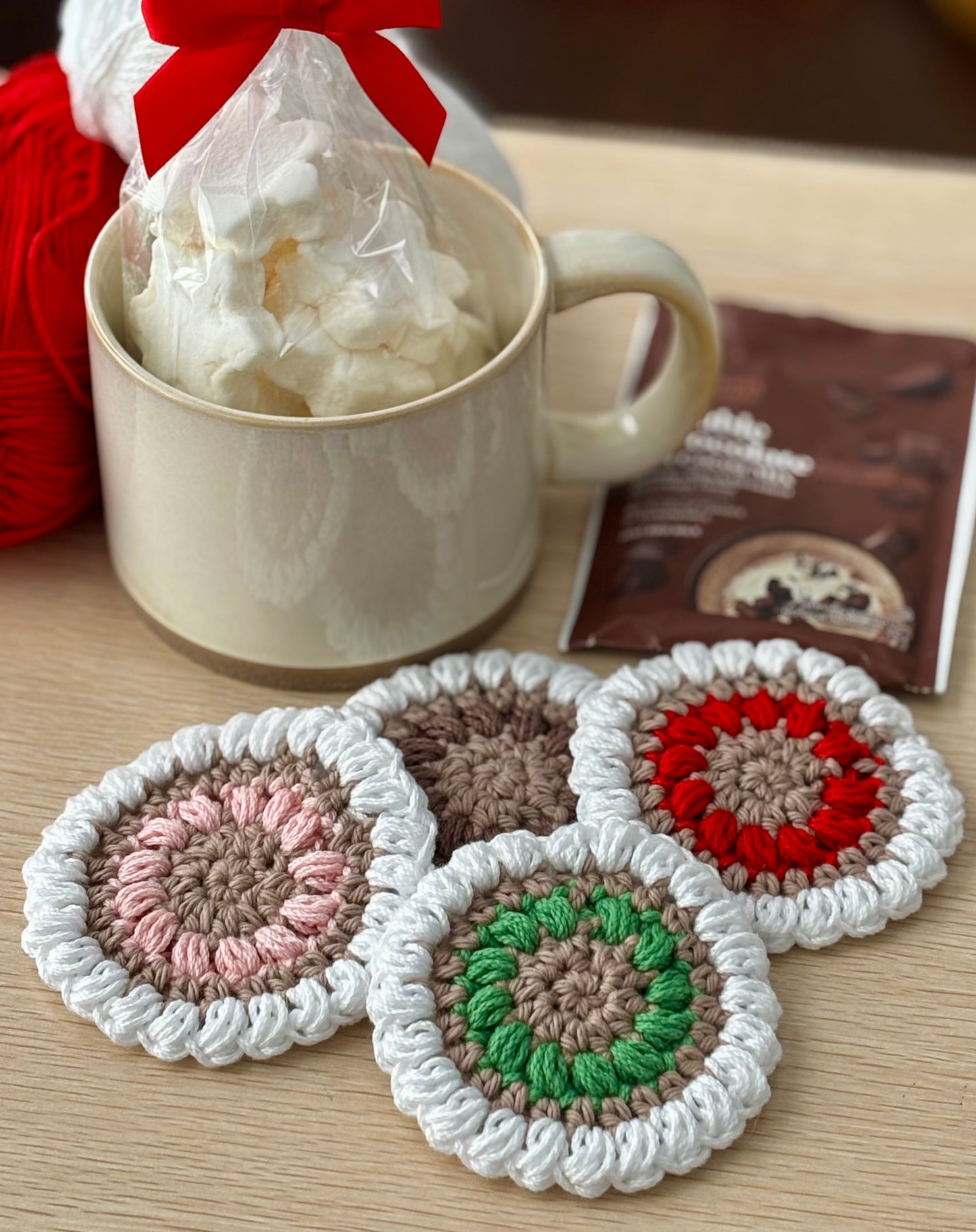 Gingerbread Cookie Coaster Crochet Pattern