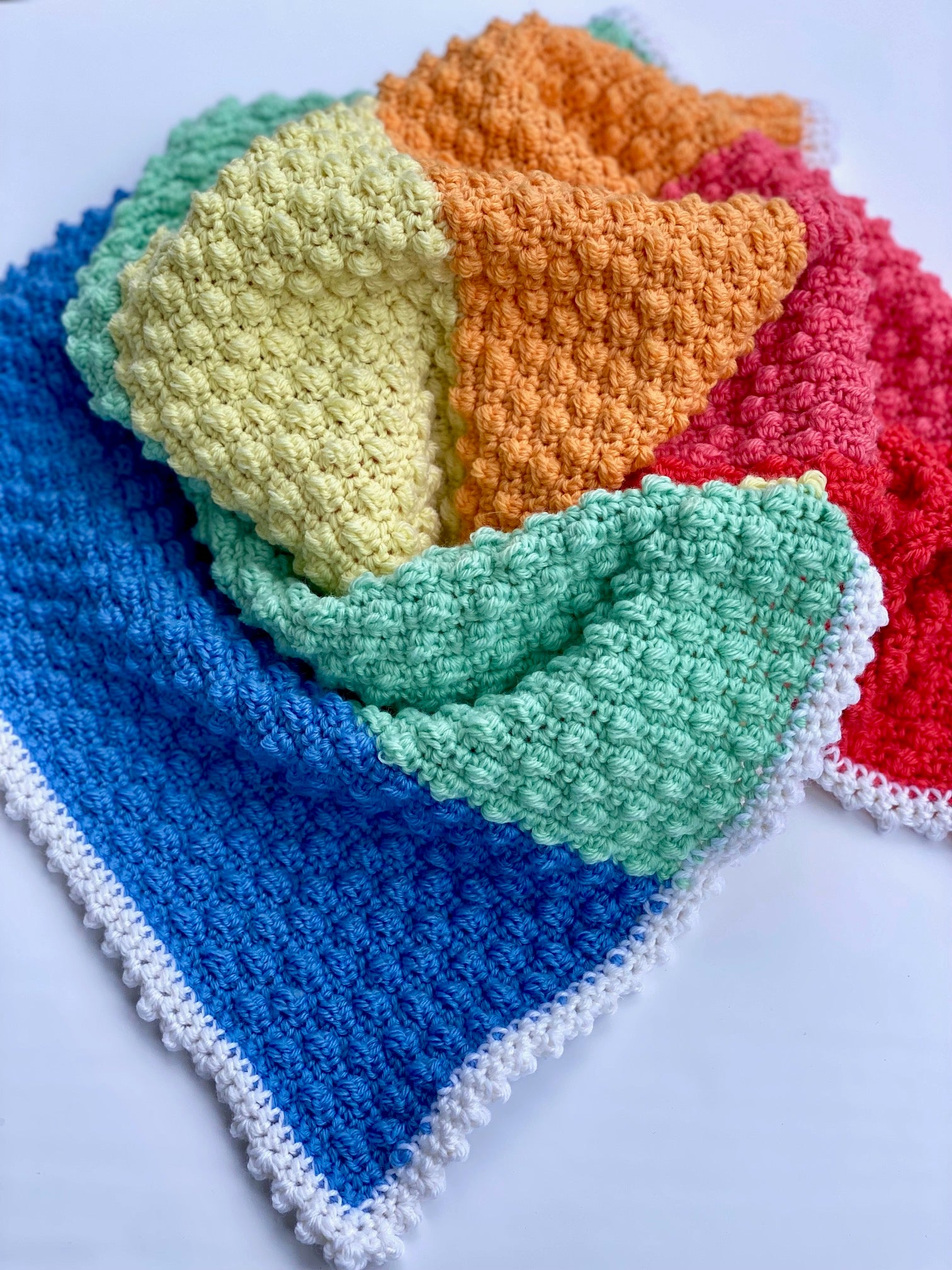 Cluster stitch discount crochet baby blanket