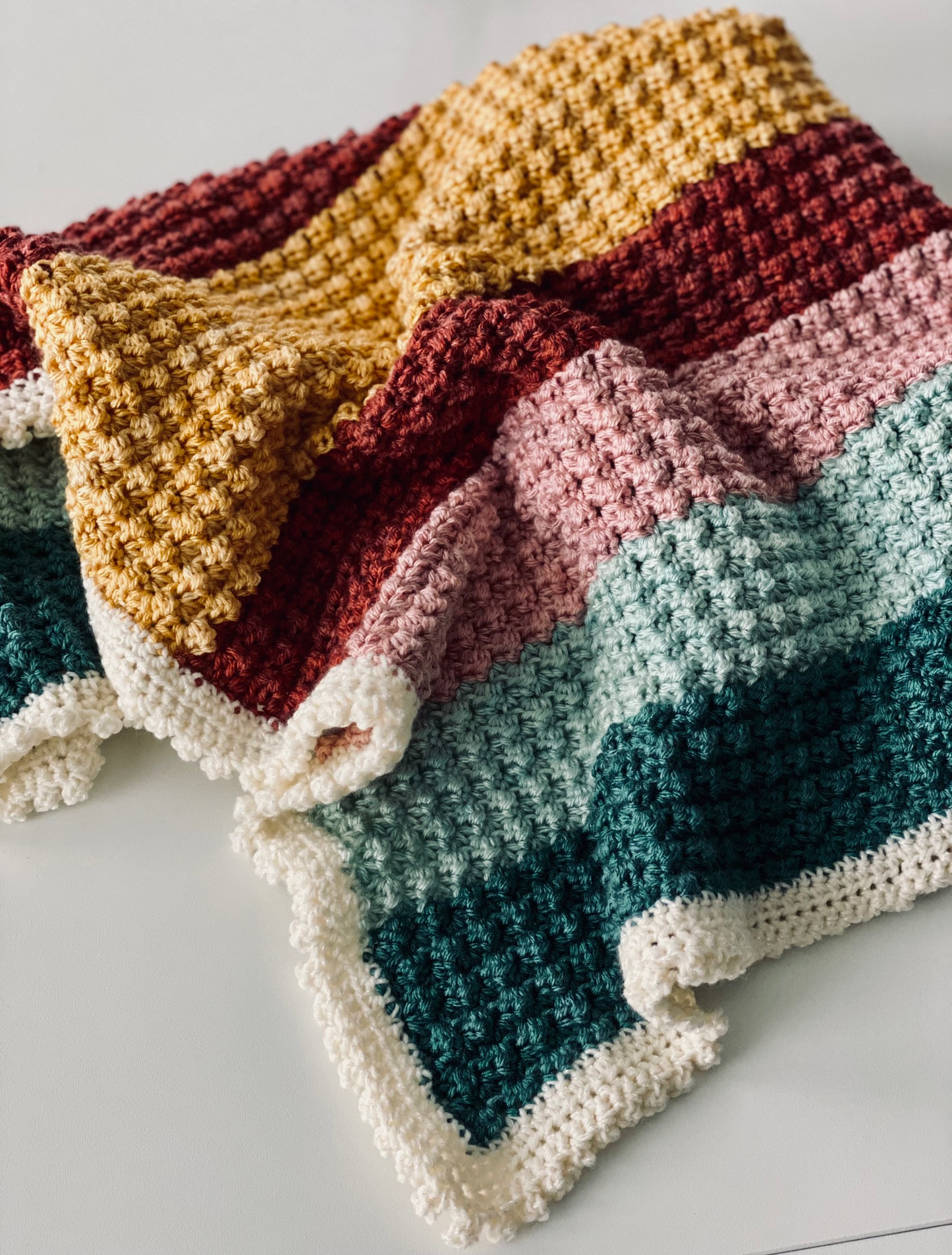 Modified Sedge Stitch Baby Blanket Crochet Pattern